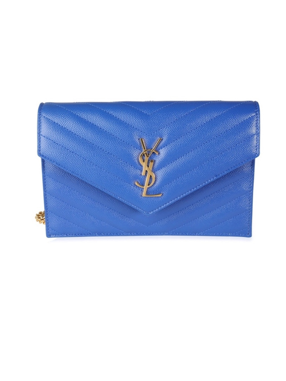 Saint Laurent YSL Envelope Crossbody Bag Electric Blue - Picture 4 of 12